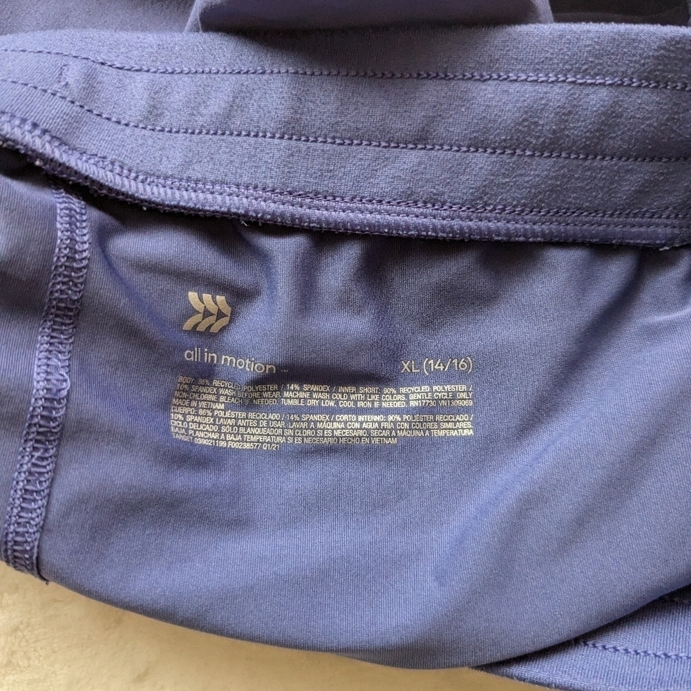 all in motion Fleece Exercise Shorts - Size XL (24/16) blue lightweight - Picture 3 of 10